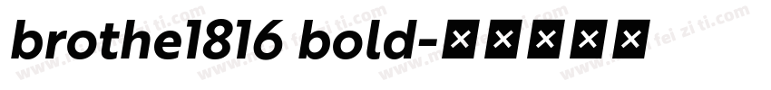 brothe1816 bold字体转换
